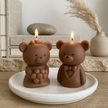 Bear Shaped Soy Wax Candle Favors — Baby Shower & Wedding Gifts, Handmade by Votive Candle Co