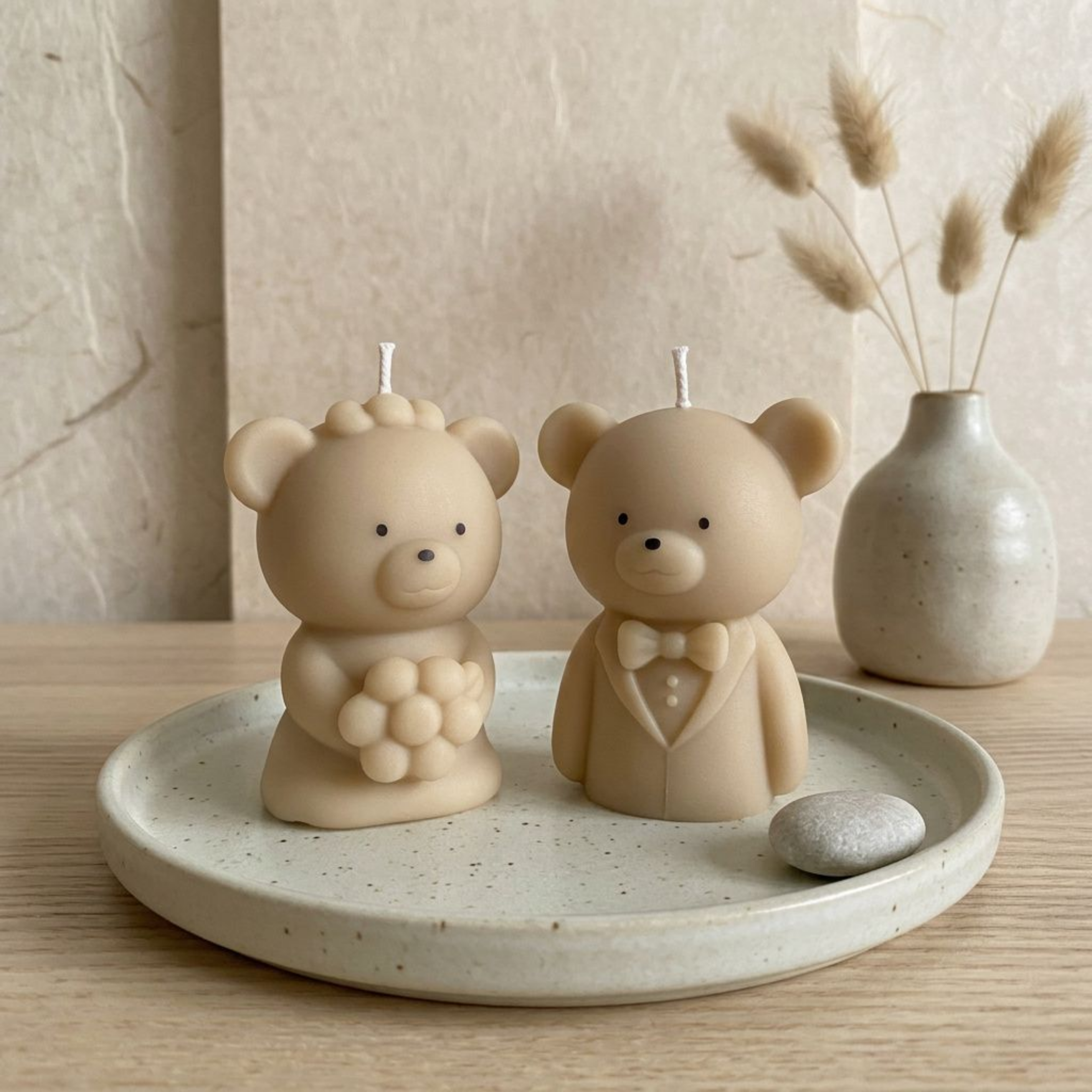 Bear Shaped Soy Wax Candle Favors — Baby Shower & Wedding Gifts, Handmade by Votive Candle Co