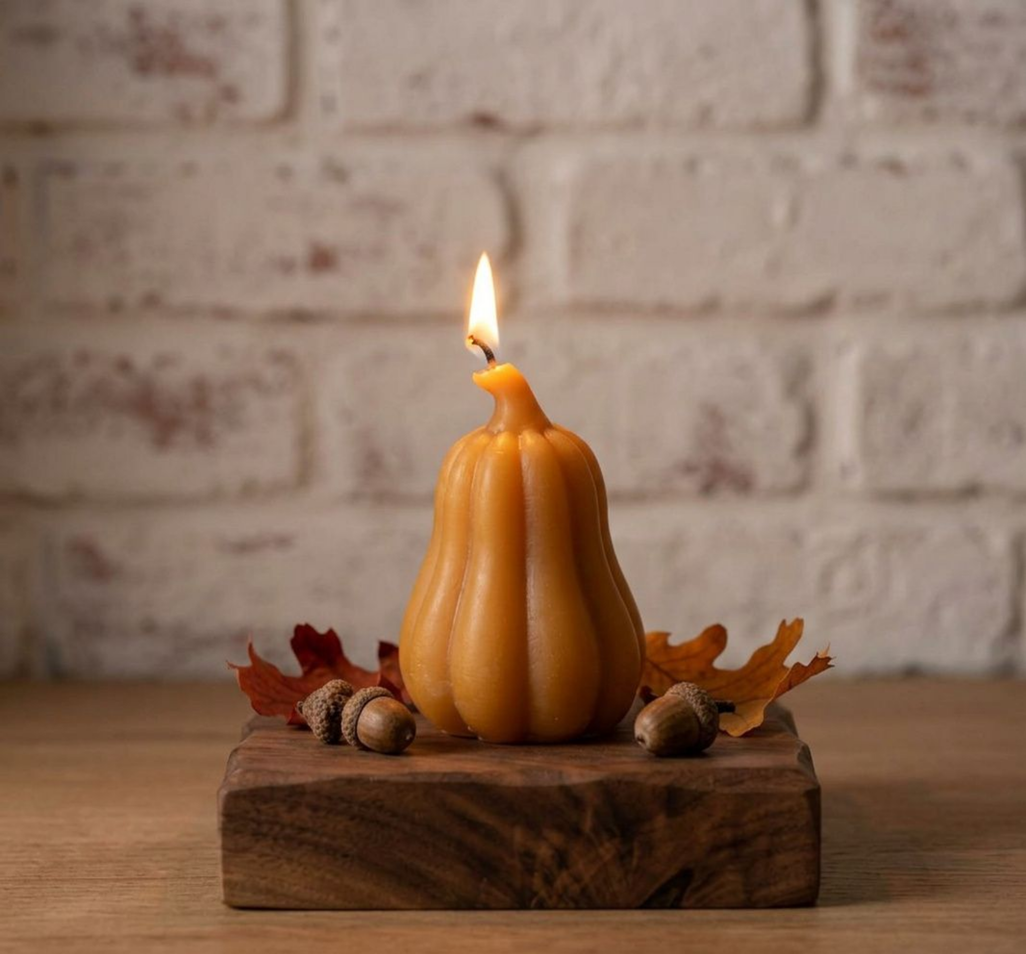 Large Pumpkin Shaped Soy Wax Candle — Sculptural Fall Decor, Thanksgiving & Halloween Centerpiece