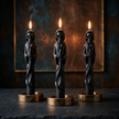 Grim Reaper Sculptural Soy Wax Taper Candle — Gothic Halloween Decor, Spooky Home & Altar Candle
