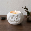 Reindeer Soy Wax Candle Jar — Eco Resin Sculptural Christmas Decor, Reusable Jar