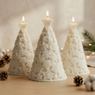 Christmas Tree Soy Wax Candle — Sculptural Starry Festive Decor, Holiday Centerpiece