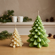 Hand-Poured Soy Christmas Tree Candle Set — Sculptural Natural Holiday Decor, Eco-Friendly Gift