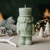 Nutcracker Christmas Candle — Large Sculptural Soy Wax Holiday Decor