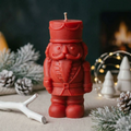 Nutcracker Christmas Candle — Large Sculptural Soy Wax Holiday Decor