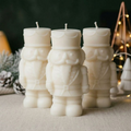 Nutcracker Christmas Candle — Large Sculptural Soy Wax Holiday Decor