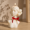 Large Lady with Flowers Candle – Sculptural Soy Wax