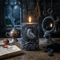Raven Pillar Candle, Gothic Soy Wax Candle, Crow Candle Decor, Dark Academia Handmade Sculptural Gift