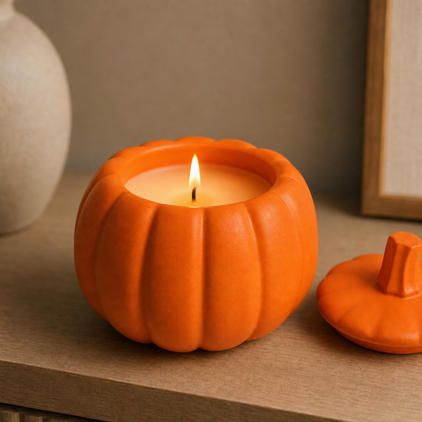 Pumpkin Spice Soy Candle in Ceramic Pumpkin Jar