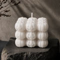 Jack O Lantern Soy Wax Candle in Pumpkin Cube Shape