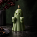 Handmade ghost pumpkin candle for seasonal Halloween gifts