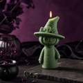 Cute spooky Halloween candle for fall shelf styling