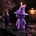 Handmade fall candle for witchy Halloween home decor