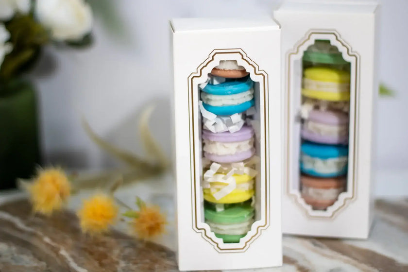 Votive natural macaron candles set, non-GMO soy wax, premium scented, perfect gift for candle lovers and home décor