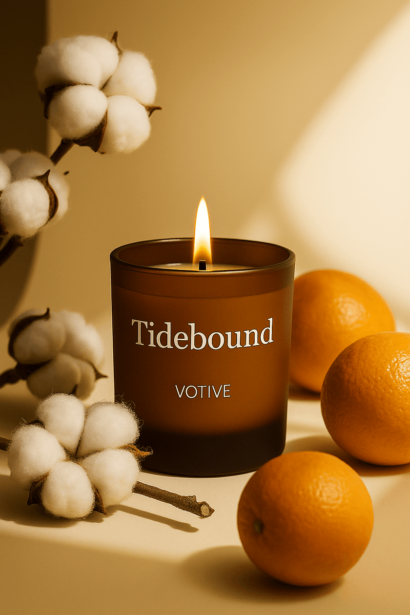 coastal inspired handmade soy candle with clean fresh scent