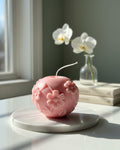 Handmade Daisy Sphere Soy Candle – lifestyle view