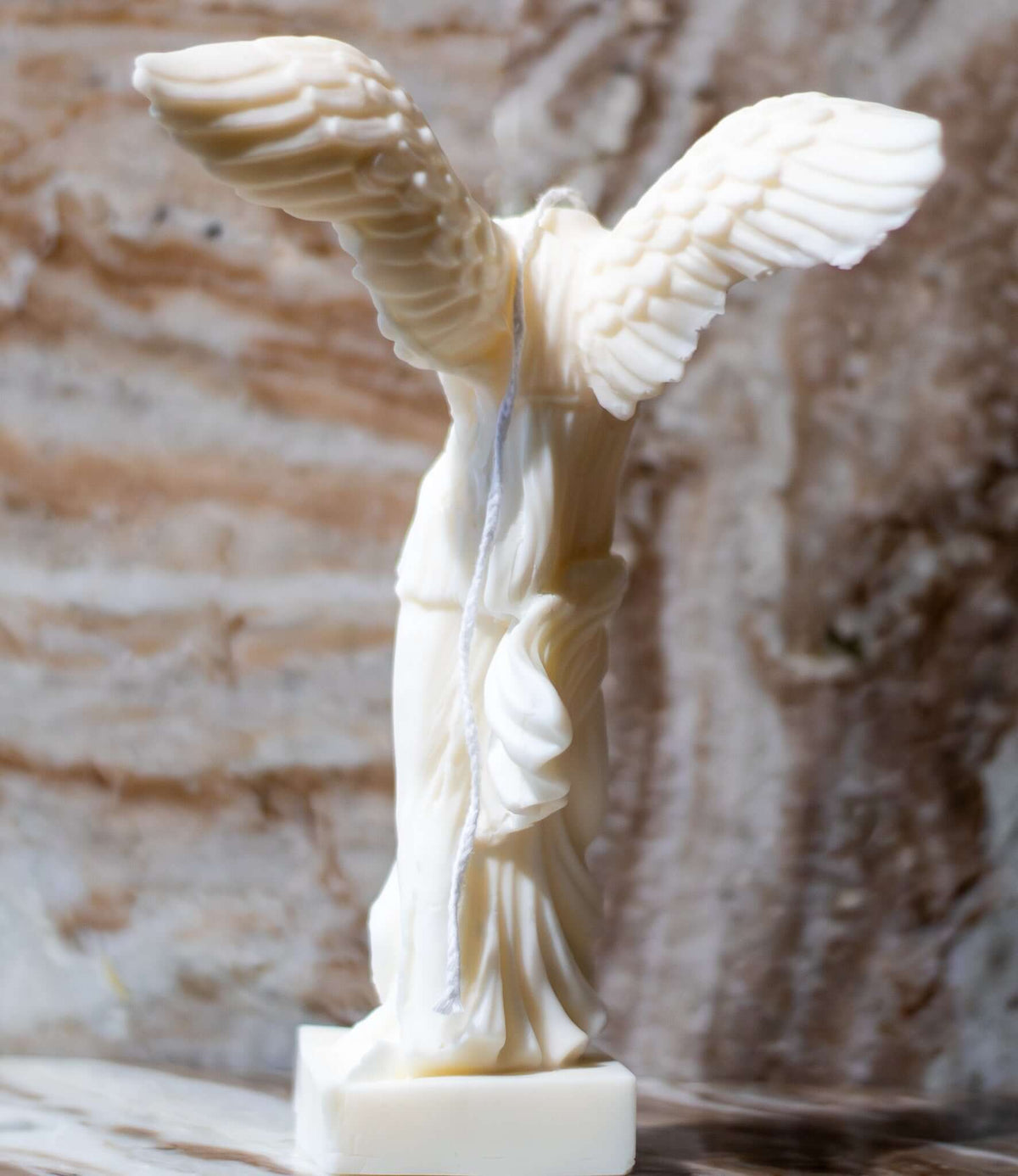 Winged Victory Soy Wax Decorative Candle - A Gift for Art — side view