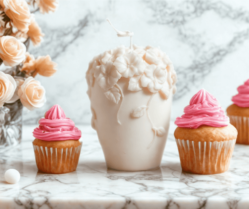 Floral Harmony candle – decorative soy wax candle with soft floral scent for modern home wellness