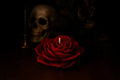 Halloween Black Rose Soy Candle – 2.1 oz Eco-Friendly Dec soy wax candle — detail view