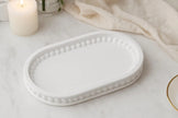 Oval Concrete Marbled Tray