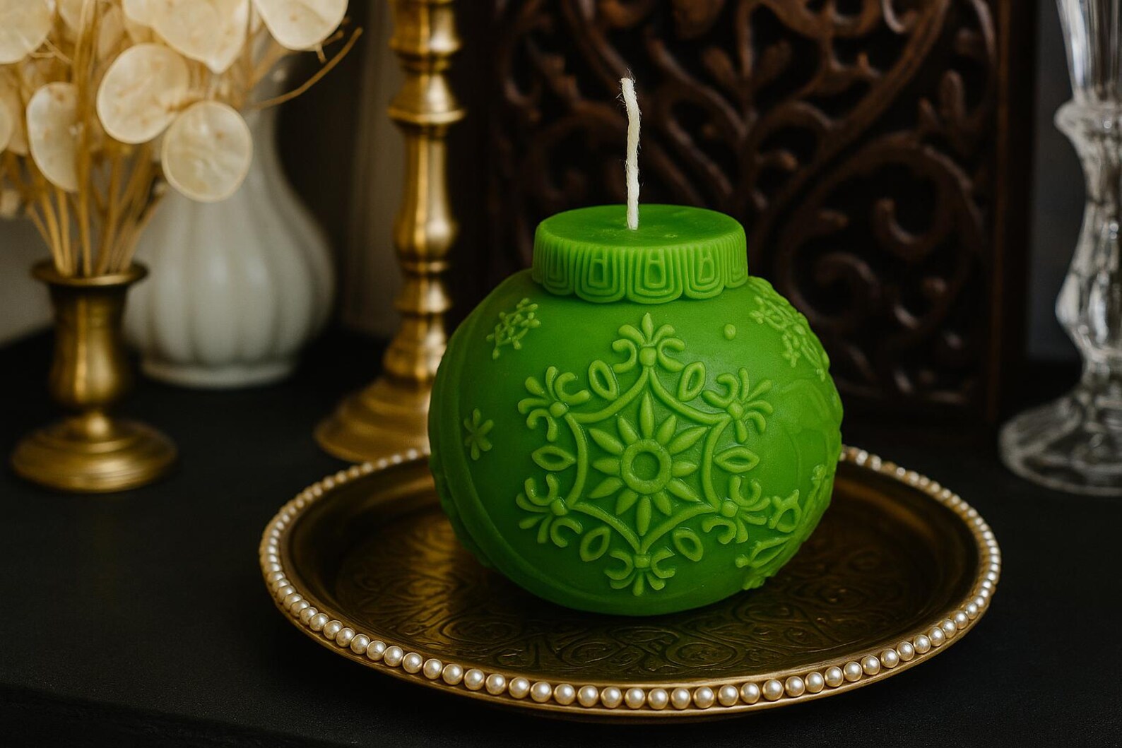 Scented Candles “Globe Stripe” – Festive and Elegant Atmosphere