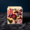 Natural Candle Holder with Dried Flowers soy wax candle