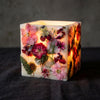 Natural Candle Holder with Dried Flowers soy wax candle — unlit display