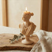 Artemis Bust Candle – Greek Statue Soy Wax Sculpture Candle — side view