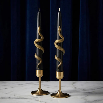 Snake Taper Candle, Sculptural Dinner Candles, Luxury Tab soy wax candle