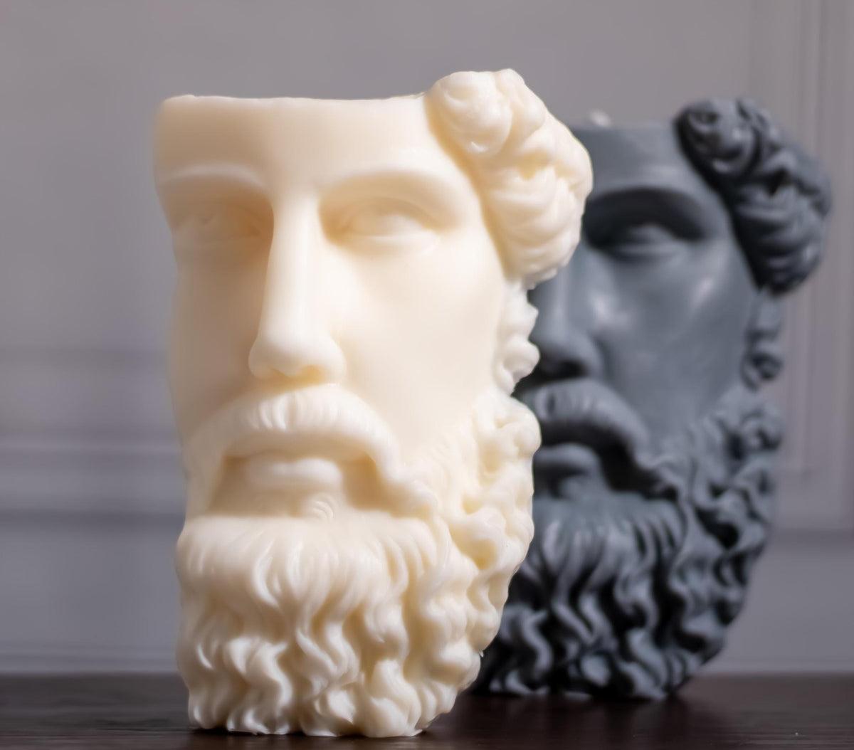 Half Head Zeus Sculptural Candle - Greek Inspired Decoration