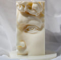 Large 3D Half Head Sculpture of David Candle - Handmade Soy Wax Art