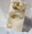 Large 3D Half Head Sculpture of David Candle - Handmade Soy Wax Art