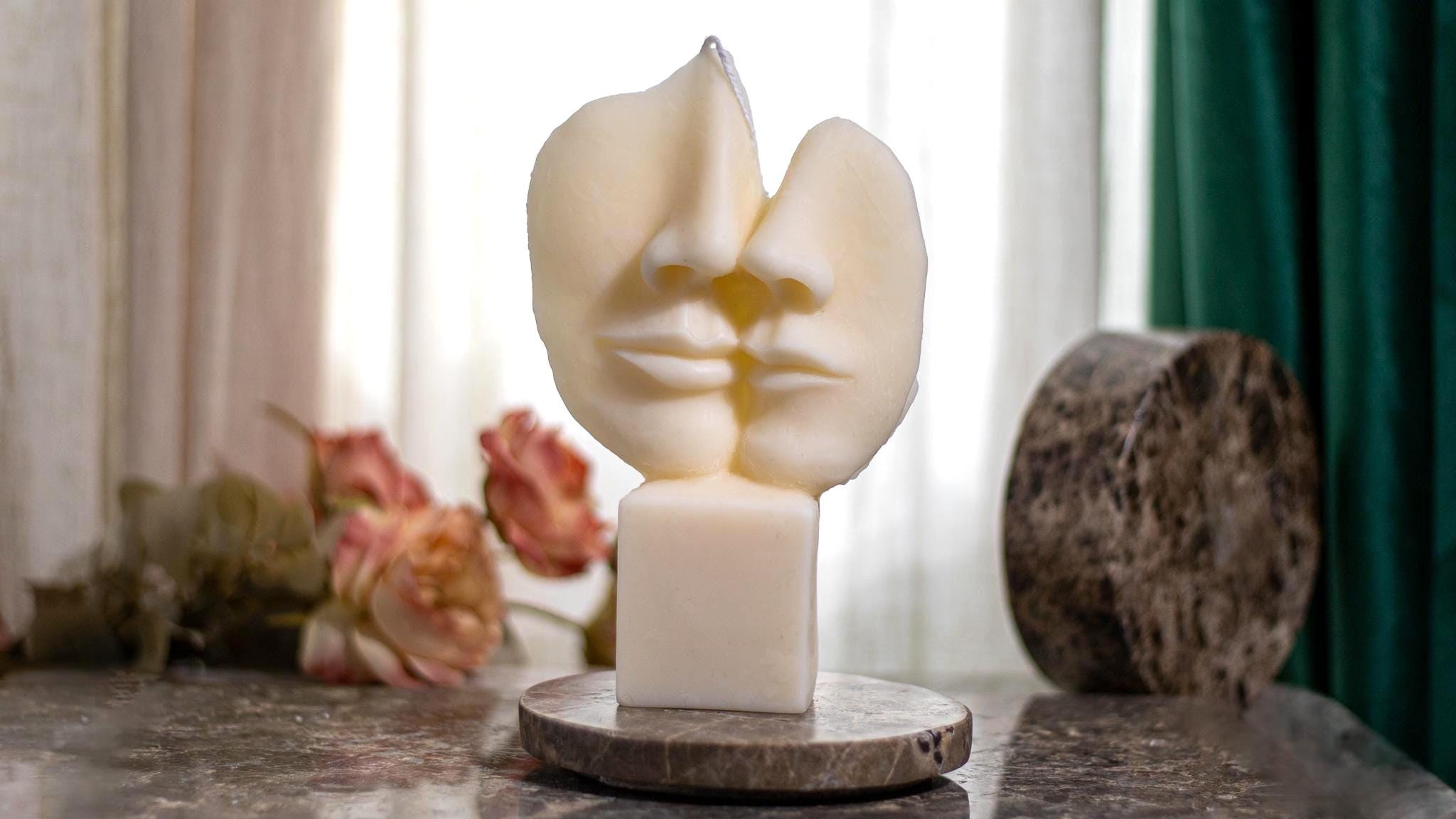 Abstract Face Candle