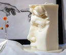 Large 3D Half Head Sculpture of David Candle - Handmade Soy Wax Art