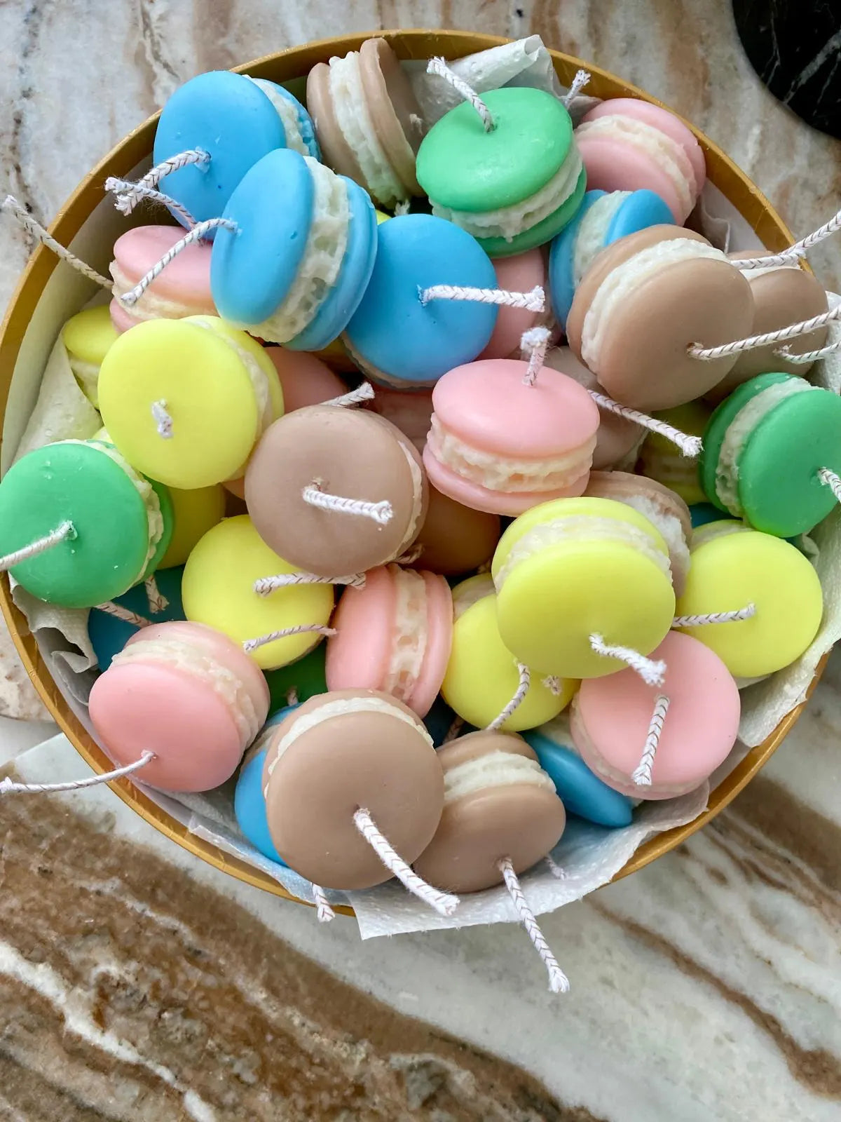Macaron Shaped Soy Wax Candle — Novelty Dessert Candle, Bridesmaid Gift, Birthday & Home Decor