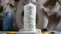 Flower Pillar Candle – Handmade Botanical Soy Wax