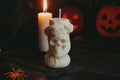Halloween Skull Candle with Roses – Eco Soy Wax Gothic Décor