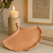 Ginkgo Leaf Tray: Hydro-Stone Ring Trinket Dish -Ceramic Resin Vanity Organizer