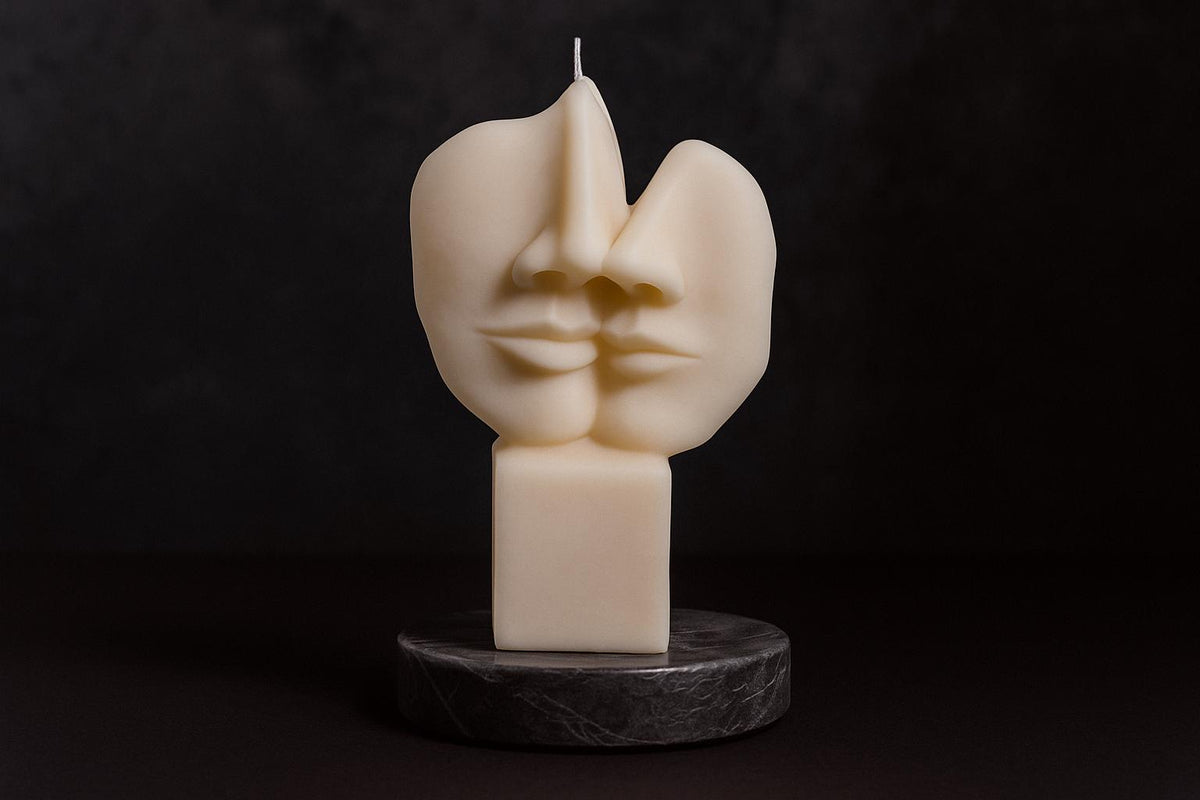 Abstract Face Candle