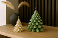 Christmas Tree Candles set – large and small soy wax pine candle duo