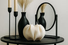 Wavy Ribbed Candle, Soy Wax Pillar Candle, Swirl Candle by Votive Candle Co