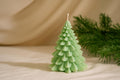 Handmade Soy Wax Large Christmas Tree Candle - Holiday Decor 5.5 inch