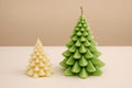 Christmas Tree Candles set – large and small soy wax pine candle duo – detail 6