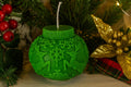 Reindeer Candle – botanical relief sculptural soy wax holiday decor – detail 6