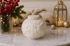 Reindeer Candle – botanical relief sculptural soy wax holiday decor – detail 7