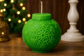 Snowflake Candle – handmade sculptural soy wax winter decor