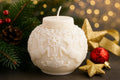 Reindeer Candle – botanical relief sculptural soy wax holiday decor