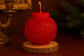 Snowflake Candle – handmade sculptural soy wax winter decor