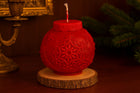 Snowflake Candle – handmade sculptural soy wax winter decor – view 4