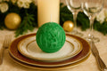 Reindeer Landscape Candle – pine and star relief sculptural soy wax decor – detail 6